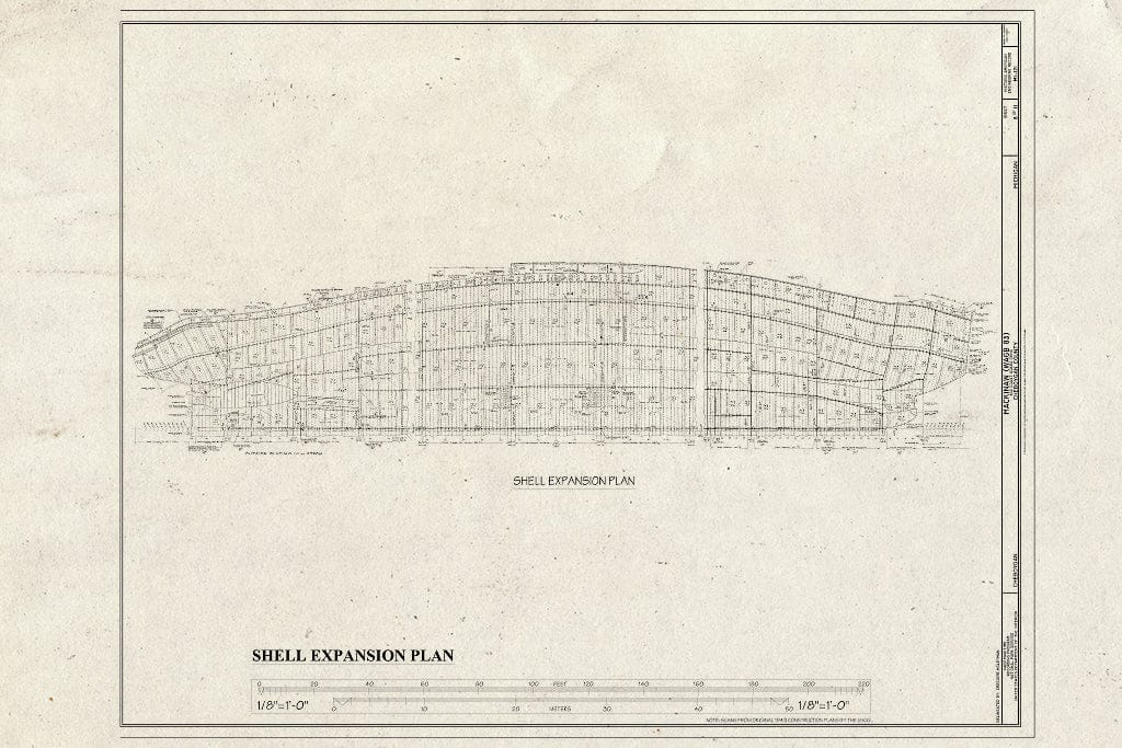 Blueprint Shell Expansion Plan - U.S. Coast Guard Icebreaker Mackinaw, Icebreaker Mackinaw Maritime Museum131 South Huron Avenue, Mackinaw City, Cheboygan County, MI