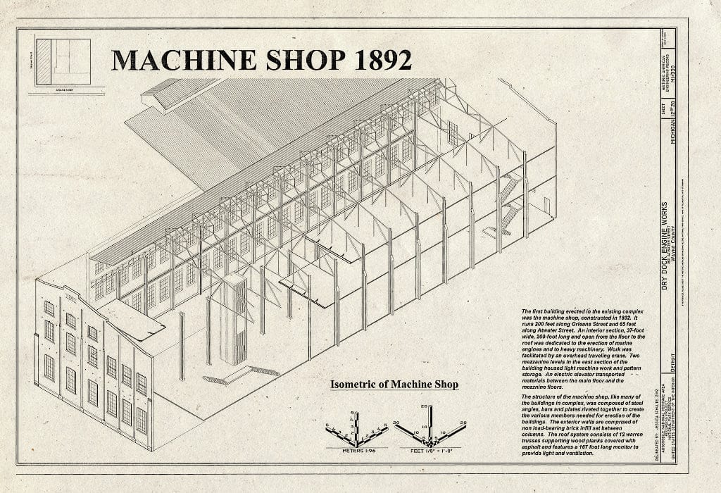 Blueprint HAER MI-330 (Sheet 12 of 20) - Dry Dock Engine Works, 1801 Atwater Street, Detroit, MI