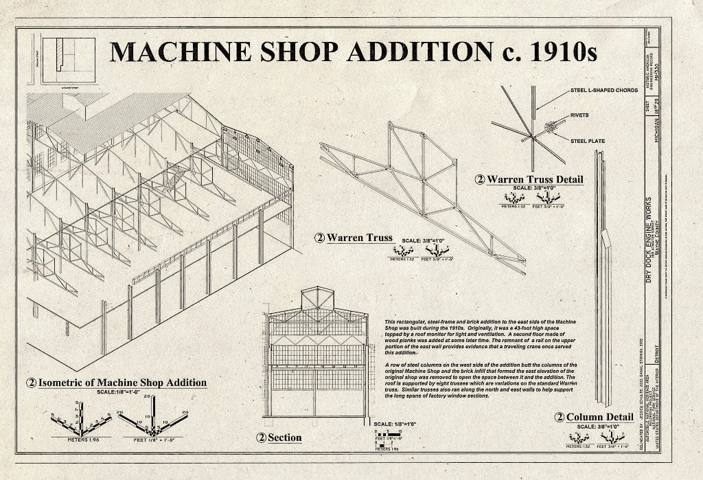 Blueprint HAER MI-330 (Sheet 18 of 20) - Dry Dock Engine Works, 1801 Atwater Street, Detroit, MI