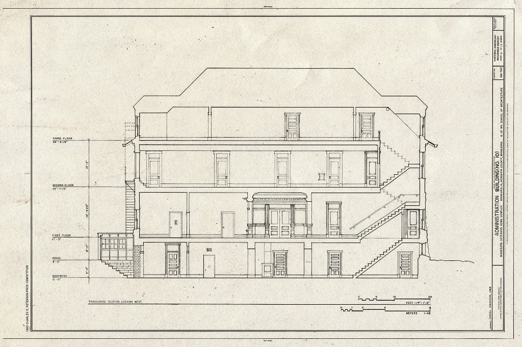 Blueprint HABS MINN,27-MINAP,19-H- (sheet 11 of 11) - Minnesota Veterans Home Complex, Administration Building, 5101 Minnehaha Avenue, South, Minneapolis, Hennepin County, MN