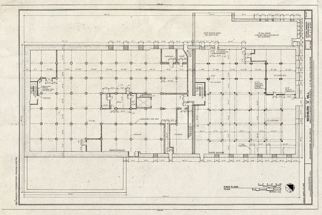 Blueprint HABS MINN,27-MINAP,20-A- (sheet 3 of 18) - Washburn-Crosby Milling Complex, Washburn 'A' Mill, 700-709 South First & Second Streets, Minneapolis, Hennepin County, MN