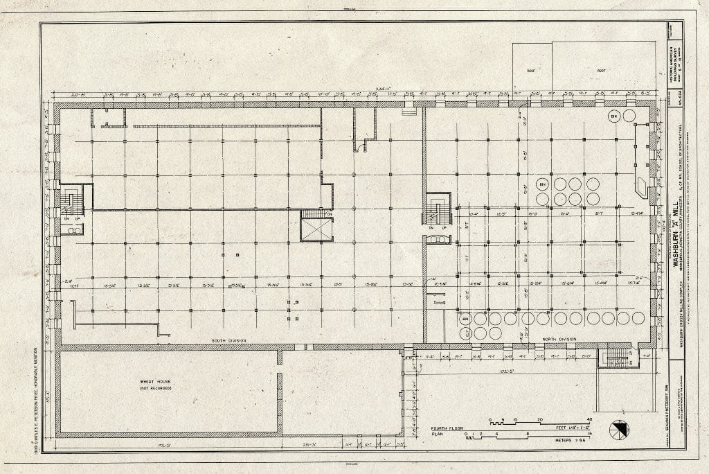 Blueprint HABS MINN,27-MINAP,20-A- (sheet 6 of 18) - Washburn-Crosby Milling Complex, Washburn 'A' Mill, 700-709 South First & Second Streets, Minneapolis, Hennepin County, MN