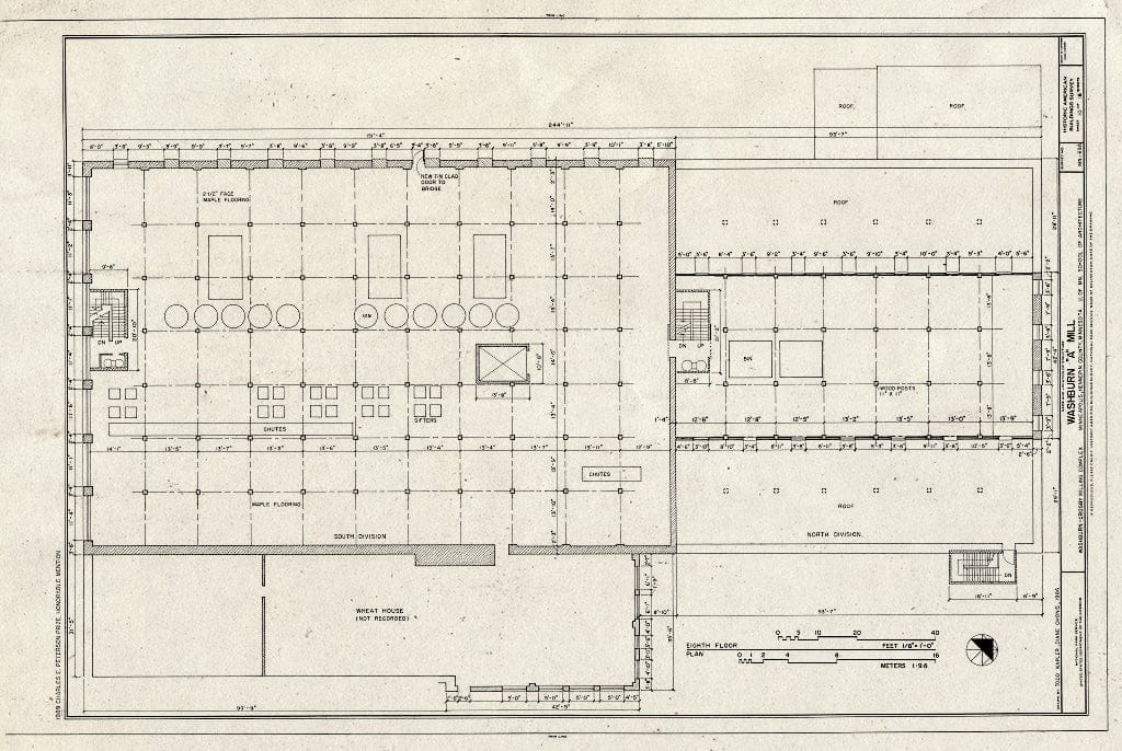 Blueprint HABS MINN,27-MINAP,20-A- (sheet 10 of 18) - Washburn-Crosby Milling Complex, Washburn 'A' Mill, 700-709 South First & Second Streets, Minneapolis, Hennepin County, MN