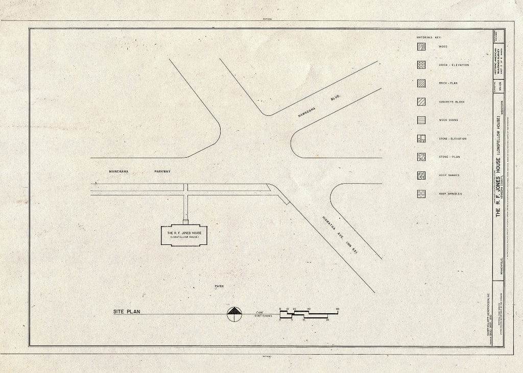 Blueprint HABS MINN,27-MINAP,30- (Sheet 2 of 6) - R. F. Jones House, 4001 Minnehaha Parkway, Minneapolis, Hennepin County, MN