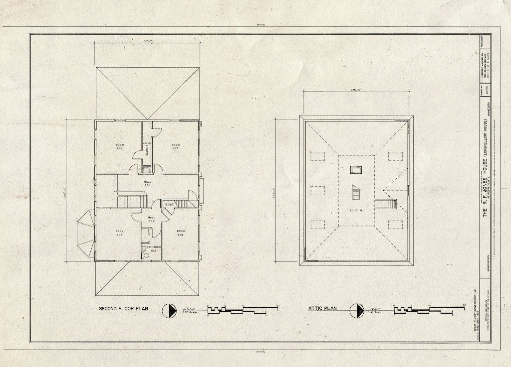 Blueprint HABS MINN,27-MINAP,30- (Sheet 4 of 6) - R. F. Jones House, 4001 Minnehaha Parkway, Minneapolis, Hennepin County, MN