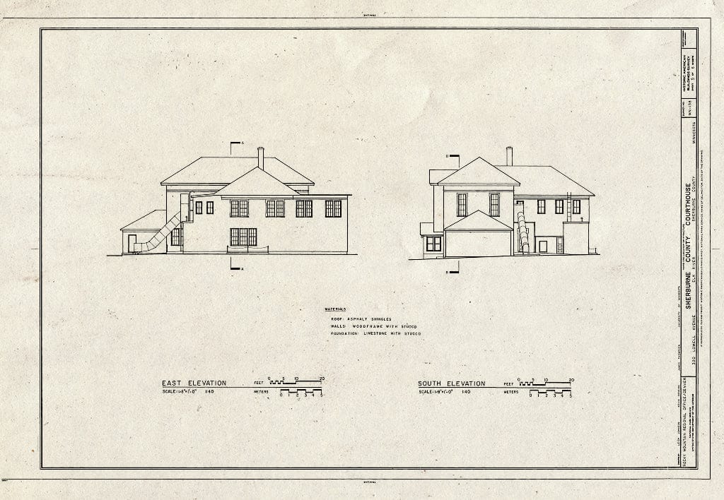 Blueprint HABS MINN,71-ELKR,2- (Sheet 5 of 6) - Sherburne County Courthouse, 320 Lowell Avenue, Elk River, Sherburne County, MN