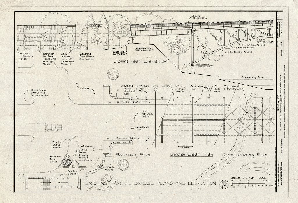 Blueprint HAER MINN,38-TWOHA.V,2- (Sheet 2 of 4) - Bridge No. 3585, Spanning Gooseberry River at Trunk Highway 61, Two Harbors, Lake County, MN