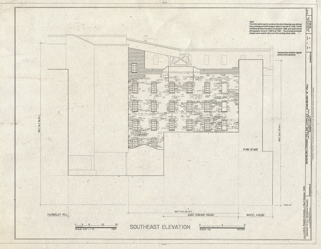 Blueprint HAER MINN,27-MINAP,20A- (Sheet 3 of 3) - Washburn-Crosby Milling Complex, Washburn A Mill, 710-714 South Second Street, Minneapolis, Hennepin County, MN