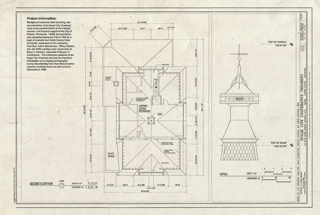 Blueprint HABS MINN,10-CHASK,1- (Sheet 3 of 6) - Sugar City Cooperative Creamery, 140 East Sixth Street (Highway 212), Chaska, Carver County, MN