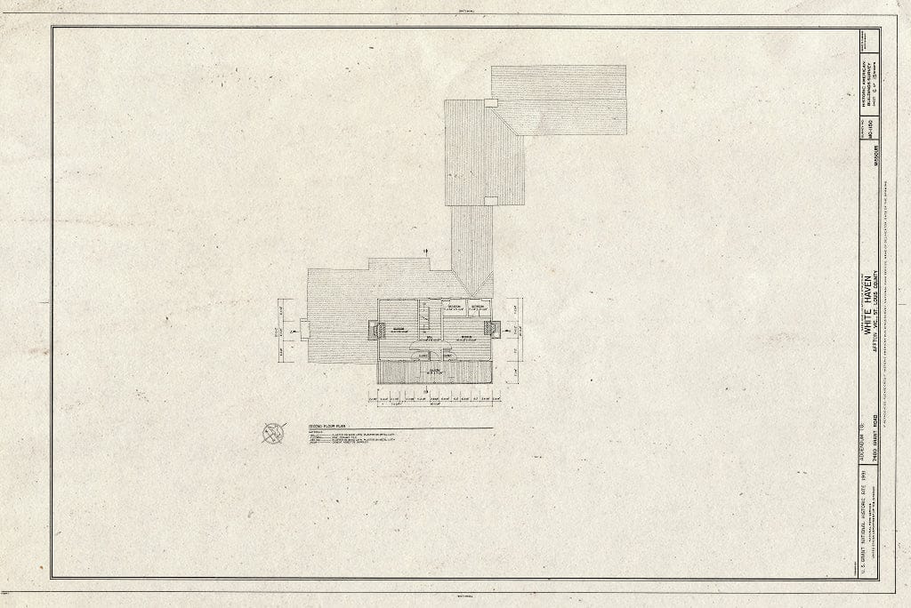 Blueprint HABS MO,95-AFT.V,1- (Sheet 6 of 15) - White Haven, 7400 Grant Road, Affton, St. Louis County, MO