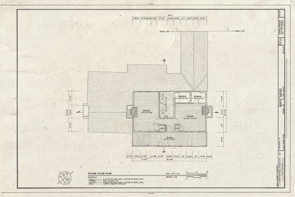 Blueprint HABS MO,95-AFT.V,1- (Sheet 7 of 15) - White Haven, 7400 Grant Road, Affton, St. Louis County, MO