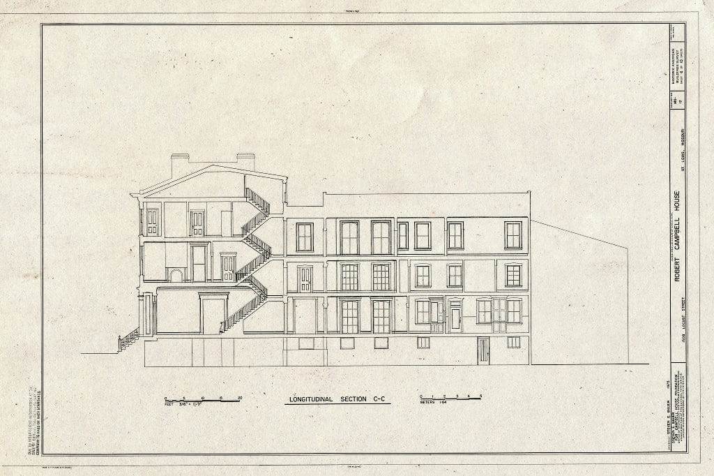 Blueprint HABS MO,96-SALU,15- (Sheet 6 of 10) - Robert Campbell House, 1508 Locust Street, Saint Louis, Independent City, MO