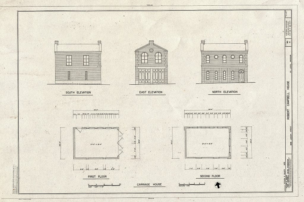 Blueprint HABS MO,96-SALU,15- (Sheet 10 of 10) - Robert Campbell House, 1508 Locust Street, Saint Louis, Independent City, MO