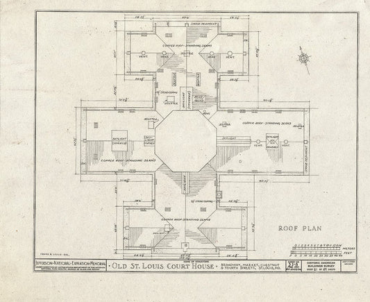 Blueprint HABS MO,96-SALU,8- (Sheet 21 of 49) - Old St. Louis Courthouse, Fourth to Broadway, Market to Chestnut Streets, Saint Louis, Independent City, MO