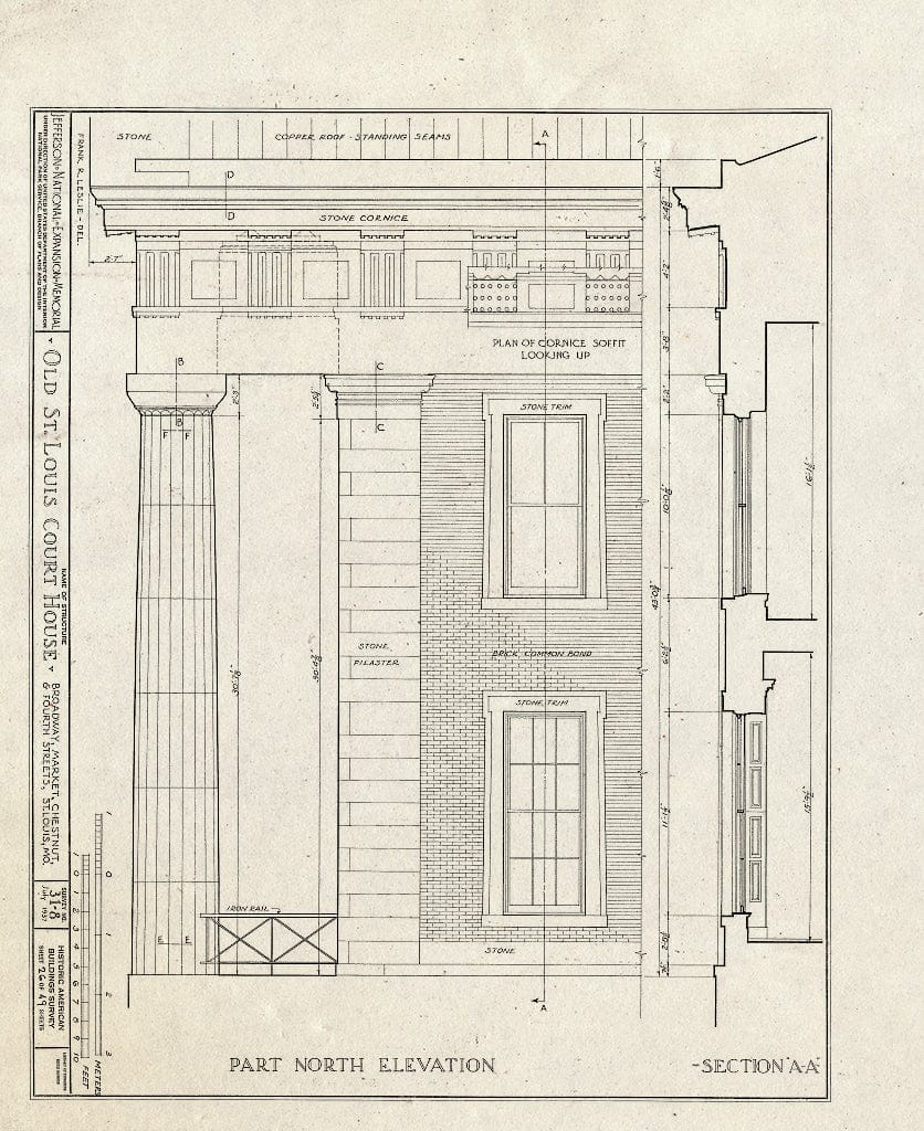 Blueprint HABS MO,96-SALU,8- (Sheet 26 of 49) - Old St. Louis Courthouse, Fourth to Broadway, Market to Chestnut Streets, Saint Louis, Independent City, MO