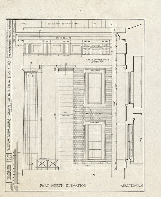 Blueprint HABS MO,96-SALU,8- (Sheet 26 of 49) - Old St. Louis Courthouse, Fourth to Broadway, Market to Chestnut Streets, Saint Louis, Independent City, MO