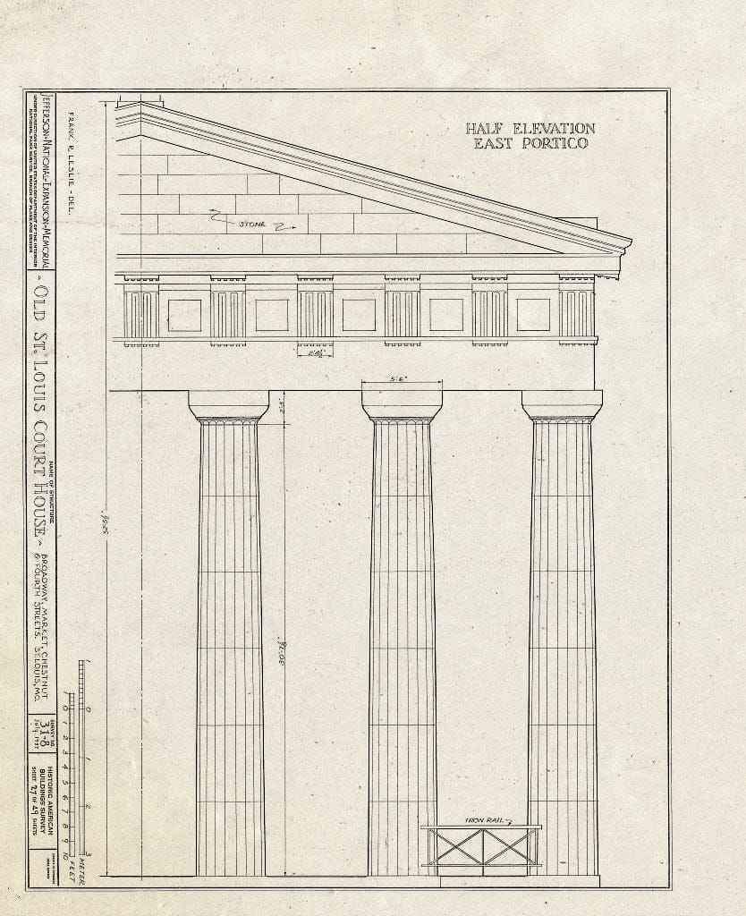 Blueprint HABS MO,96-SALU,8- (Sheet 27 of 49) - Old St. Louis Courthouse, Fourth to Broadway, Market to Chestnut Streets, Saint Louis, Independent City, MO