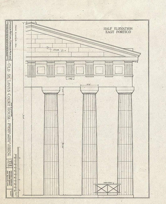 Blueprint HABS MO,96-SALU,8- (Sheet 27 of 49) - Old St. Louis Courthouse, Fourth to Broadway, Market to Chestnut Streets, Saint Louis, Independent City, MO