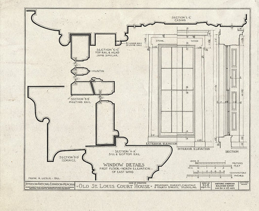 Blueprint HABS MO,96-SALU,8- (Sheet 30 of 49) - Old St. Louis Courthouse, Fourth to Broadway, Market to Chestnut Streets, Saint Louis, Independent City, MO
