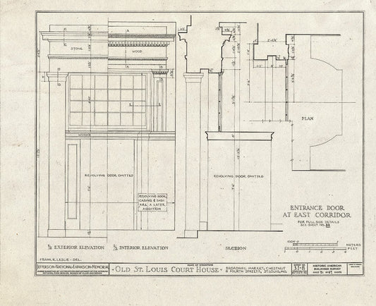 Blueprint HABS MO,96-SALU,8- (Sheet 31 of 49) - Old St. Louis Courthouse, Fourth to Broadway, Market to Chestnut Streets, Saint Louis, Independent City, MO