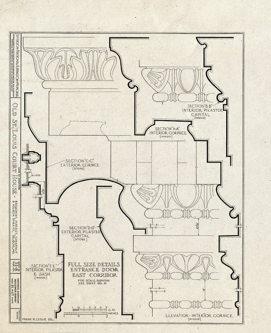 Blueprint HABS MO,96-SALU,8- (Sheet 32 of 49) - Old St. Louis Courthouse, Fourth to Broadway, Market to Chestnut Streets, Saint Louis, Independent City, MO