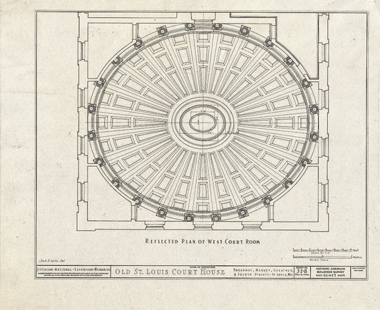 Blueprint HABS MO,96-SALU,8- (Sheet 46 of 49) - Old St. Louis Courthouse, Fourth to Broadway, Market to Chestnut Streets, Saint Louis, Independent City, MO