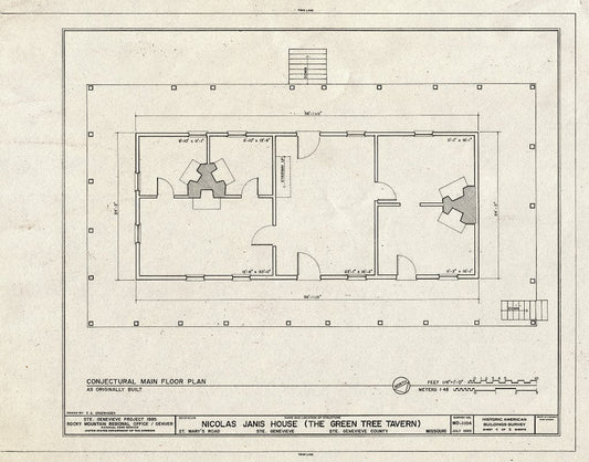 Blueprint HABS MO,97-SAIGEN,5- (Sheet 4 of) - Nicolas Janis House, 244 Old St. Mary's Road, Sainte Genevieve, Ste. Genevieve County, MO