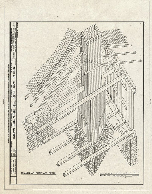 Blueprint HABS MO,97-SAIGEN,5- (Sheet 6 of) - Nicolas Janis House, 244 Old St. Mary's Road, Sainte Genevieve, Ste. Genevieve County, MO