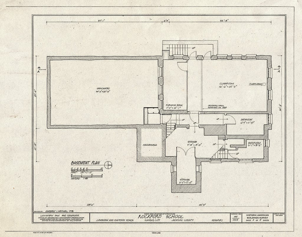 Blueprint HABS MO,48-KANCI,3- (Sheet 2 of 5) - Rockford School, Raytown & Longview Road, Kansas City, Jackson County, MO