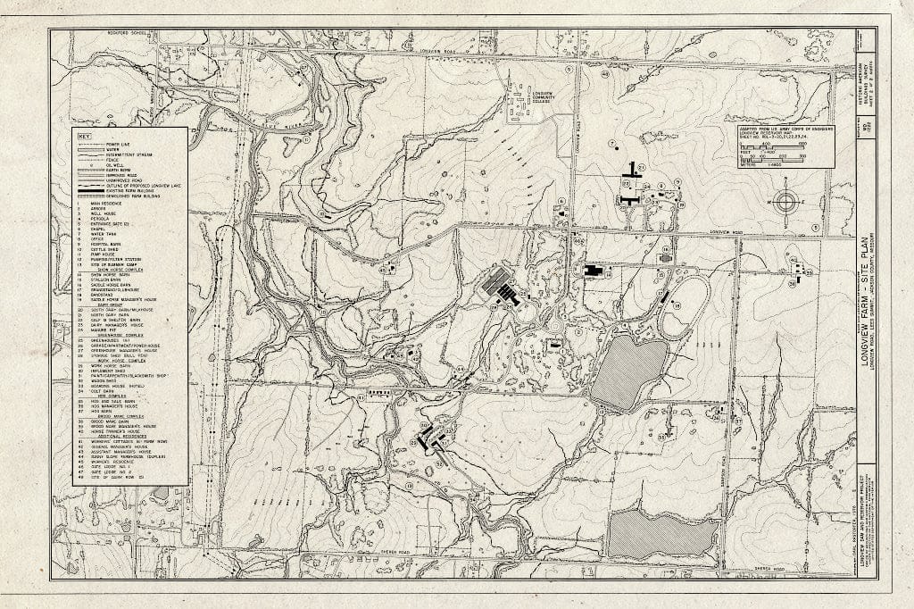 Blueprint HABS MO,48-LESUM,1- (Sheet 2 of 2) - Longview Farm, Longview Road, Lees Summit, Jackson County, MO