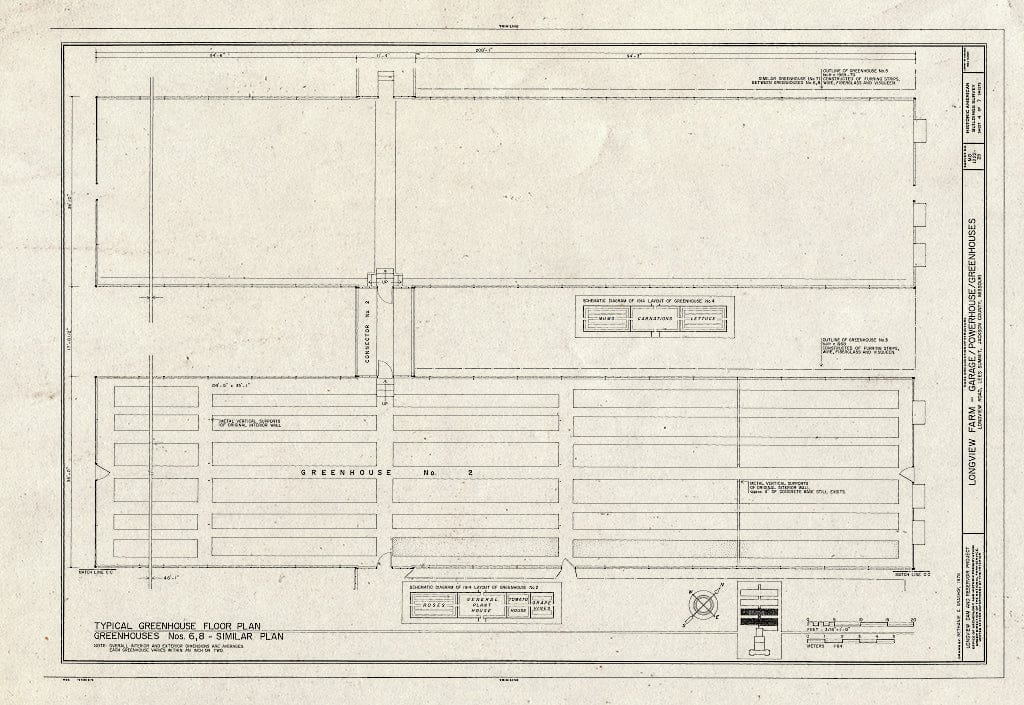 Blueprint HABS MO,48-LESUM,1/25- (Sheet 4 of 7) - Longview Farm, Greenhouses, Lees Summit, Jackson County, MO