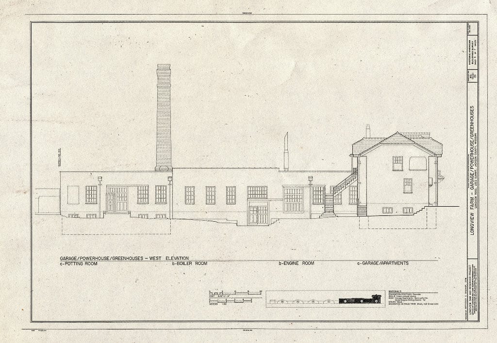 Blueprint HABS MO,48-LESUM,1/25- (Sheet 5 of 7) - Longview Farm, Greenhouses, Lees Summit, Jackson County, MO