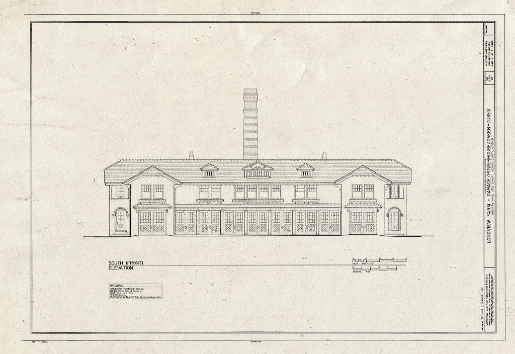Blueprint HABS MO,48-LESUM,1/25- (Sheet 6 of 7) - Longview Farm, Greenhouses, Lees Summit, Jackson County, MO