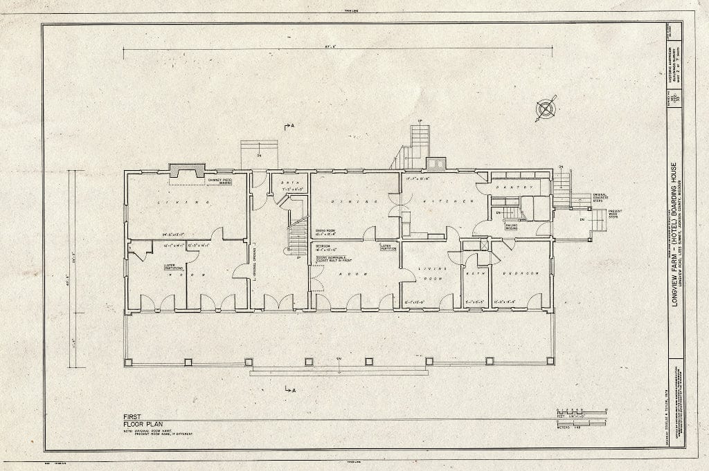 Blueprint HABS MO,48-LESUM,1/33- (Sheet 2 of 7) - Longview Farm, Boarding House, Lees Summit, Jackson County, MO