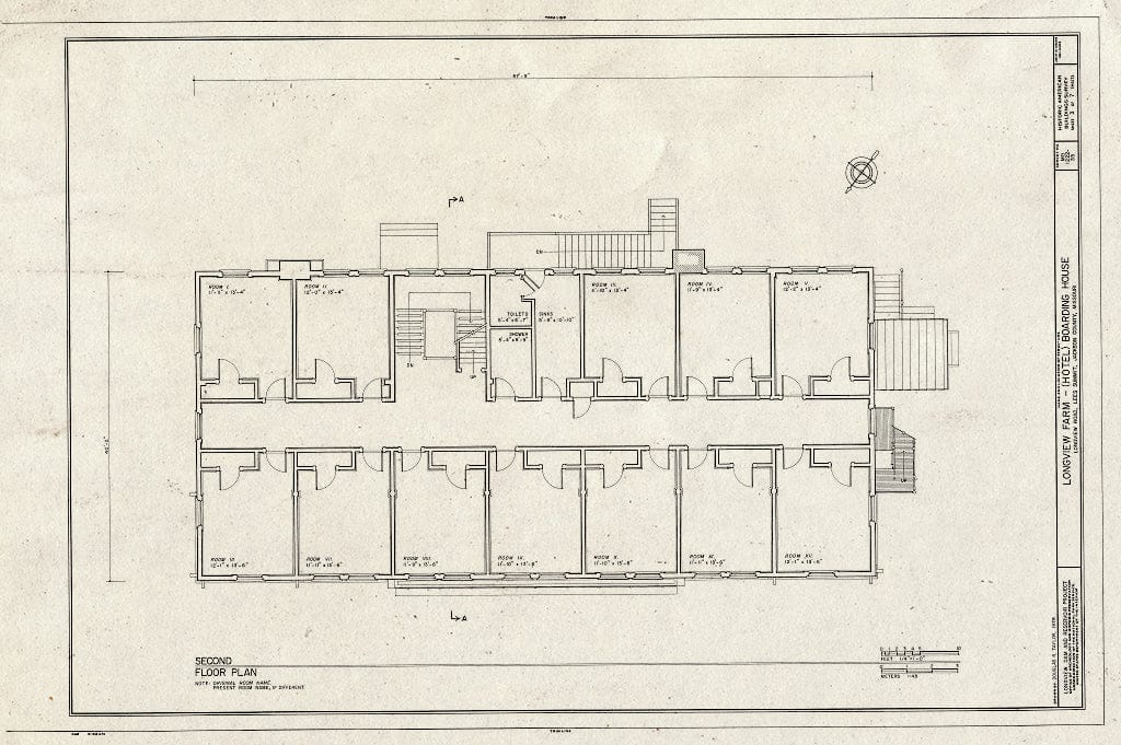 Blueprint HABS MO,48-LESUM,1/33- (Sheet 3 of 7) - Longview Farm, Boarding House, Lees Summit, Jackson County, MO