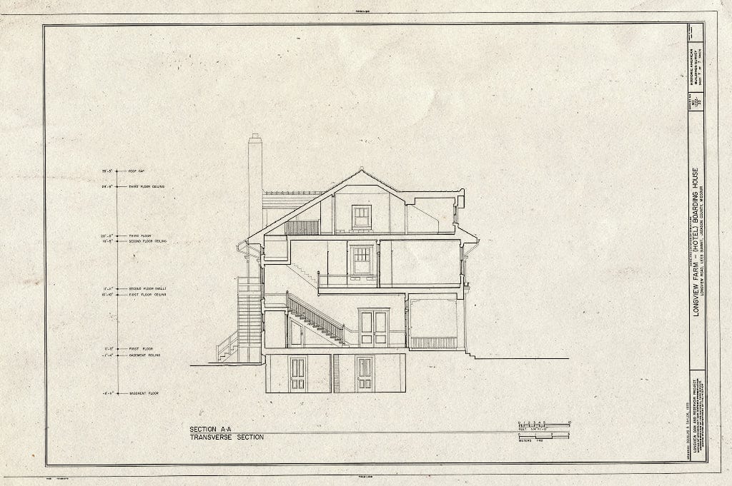 Blueprint HABS MO,48-LESUM,1/33- (Sheet 7 of 7) - Longview Farm, Boarding House, Lees Summit, Jackson County, MO