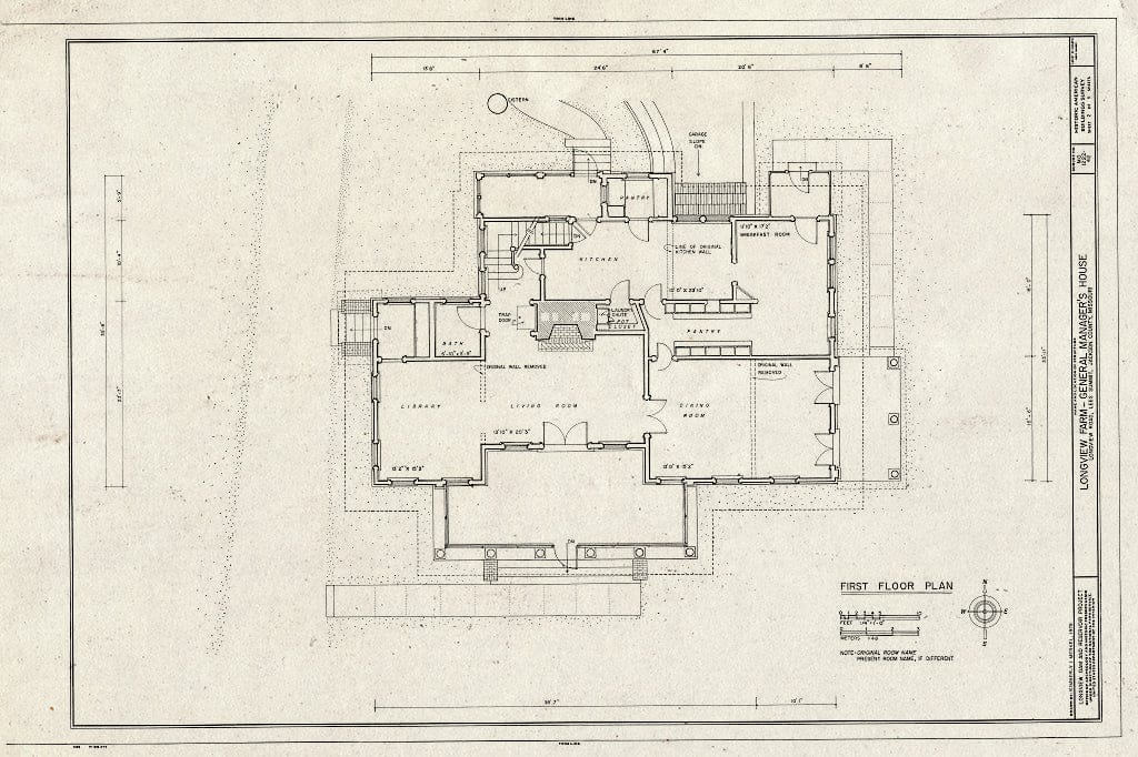 Blueprint HABS MO,48-LESUM,1/42- (Sheet 2 of 5) - Longview Farm, General Manager's House, Lees Summit, Jackson County, MO