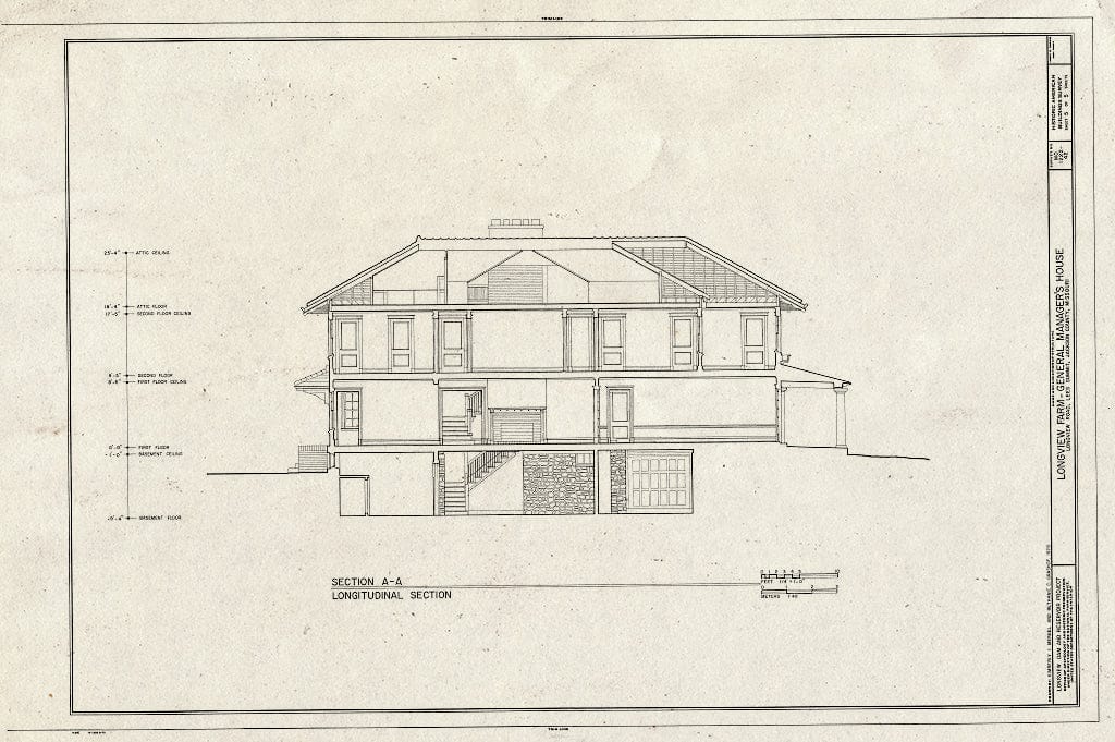Blueprint HABS MO,48-LESUM,1/42- (Sheet 5 of 5) - Longview Farm, General Manager's House, Lees Summit, Jackson County, MO