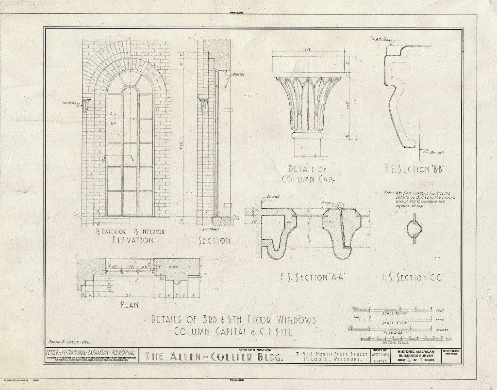 Blueprint HABS MO,96-SALU,71- (Sheet 6 of 7) - Allen-Collier Building, 7-11 North First Street, Saint Louis, Independent City, MO