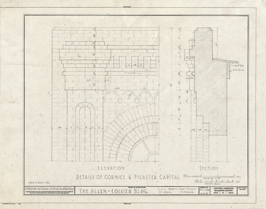 Blueprint HABS MO,96-SALU,71- (Sheet 7 of 7) - Allen-Collier Building, 7-11 North First Street, Saint Louis, Independent City, MO