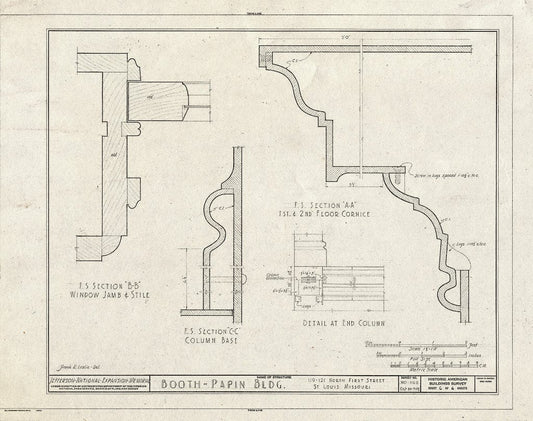 Blueprint HABS MO,96-SALU,73- (Sheet 6 of 6) - Booth-Papin Building, 119-121 North First Street, Saint Louis, Independent City, MO