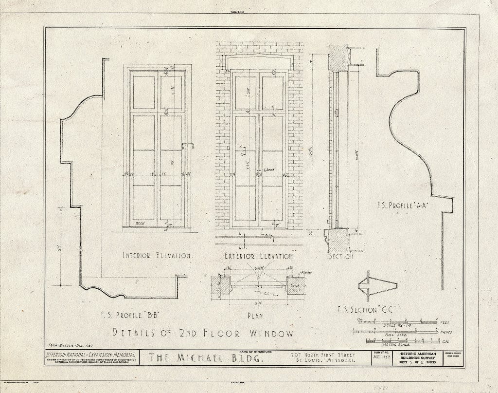 Blueprint HABS MO,96-SALU,69- (Sheet 5 of 6) - Michael Building, 207 North First Street, Saint Louis, Independent City, MO