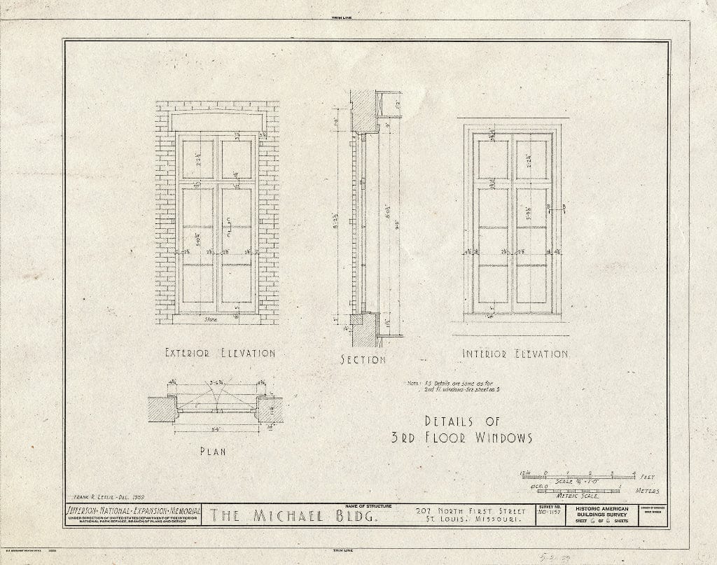 Blueprint HABS MO,96-SALU,69- (Sheet 6 of 6) - Michael Building, 207 North First Street, Saint Louis, Independent City, MO