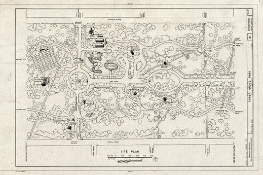 Blueprint HABS MO,96-SALU,46- (Sheet 3 of 4) - Tower Grove Park, 4255 Arsenal Street, Saint Louis, Independent City, MO