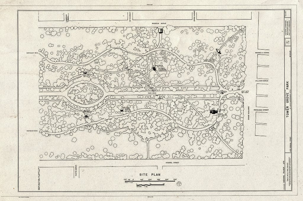 Blueprint HABS MO,96-SALU,46- (Sheet 4 of 4) - Tower Grove Park, 4255 Arsenal Street, Saint Louis, Independent City, MO