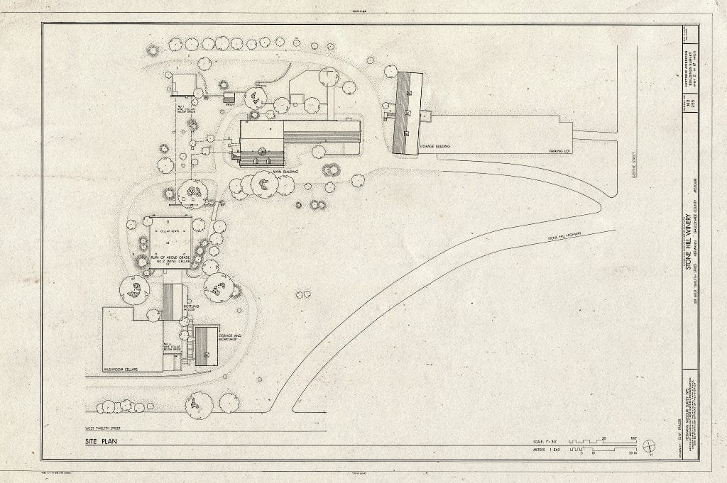 Blueprint HABS MO,37-Herm,23- (Sheet 2 of 17) - Stone Hill Winery, 401 West Twelfth Street, Hermann, Gasconade County, MO