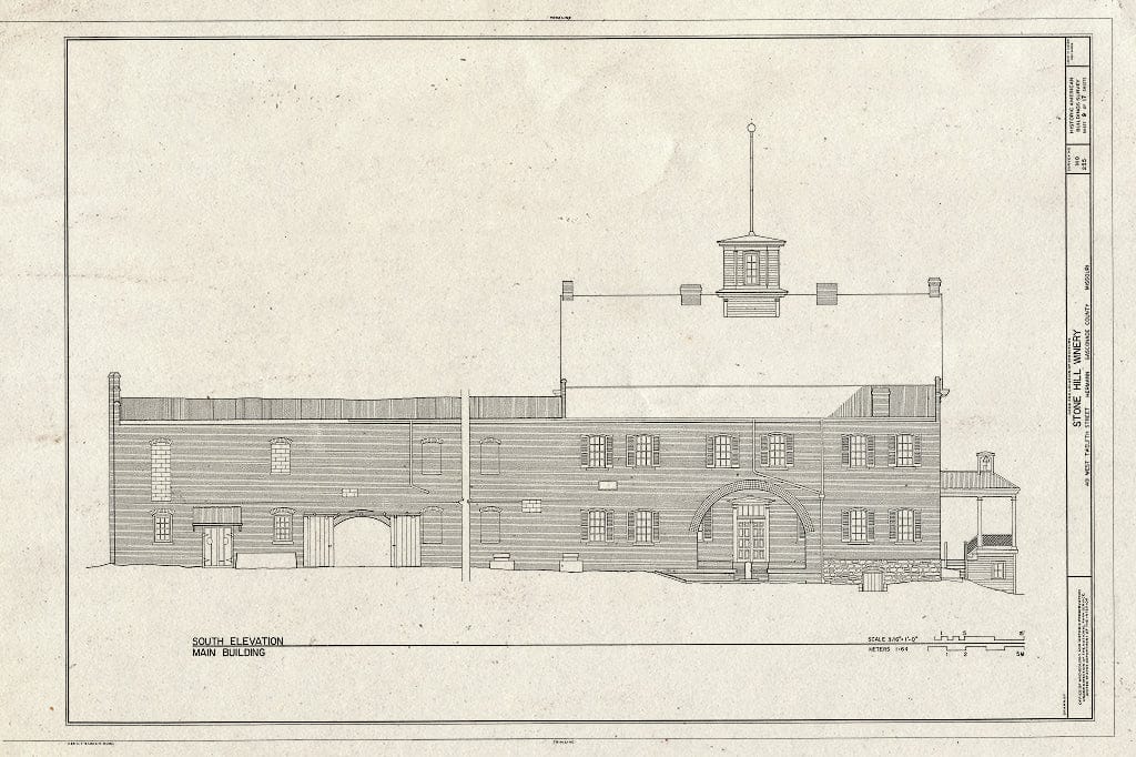 Blueprint HABS MO,37-Herm,23- (Sheet 9 of 17) - Stone Hill Winery, 401 West Twelfth Street, Hermann, Gasconade County, MO
