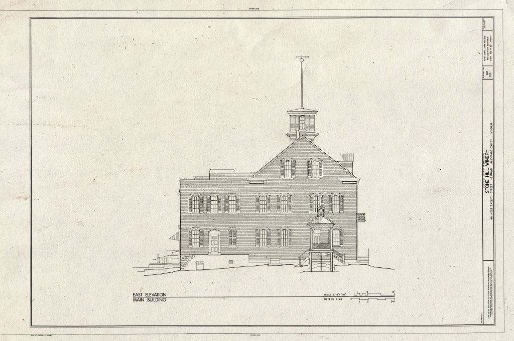 Blueprint HABS MO,37-Herm,23- (Sheet 10 of 17) - Stone Hill Winery, 401 West Twelfth Street, Hermann, Gasconade County, MO