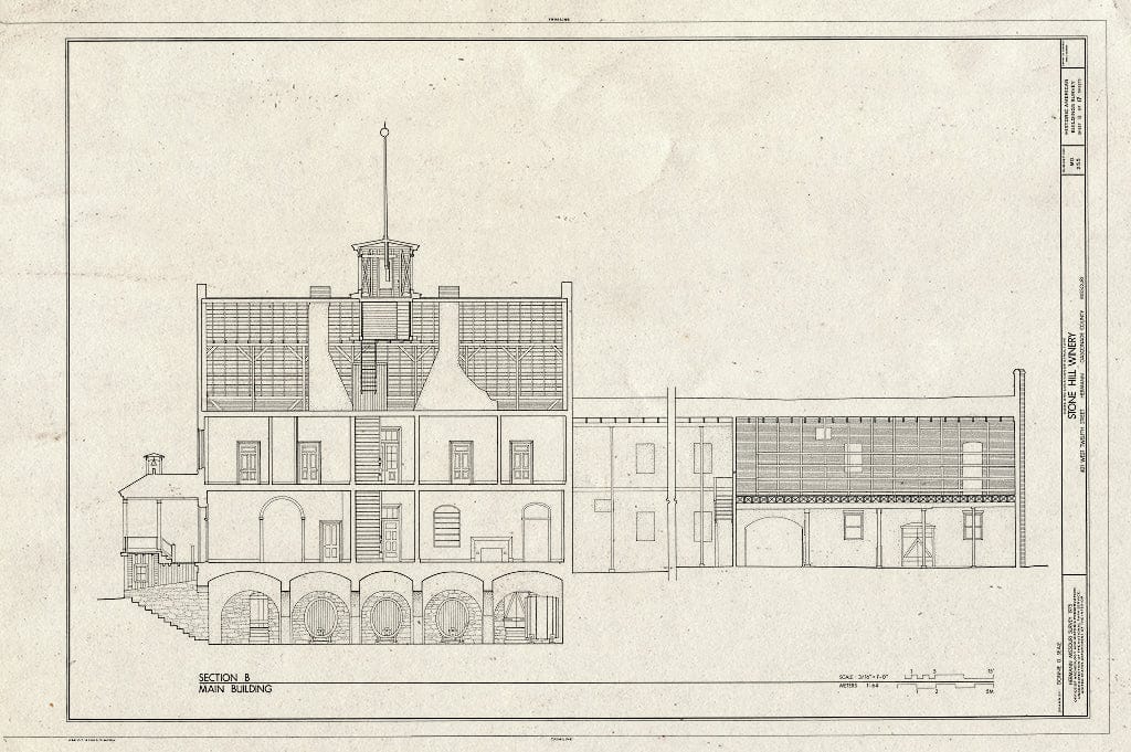 Blueprint HABS MO,37-Herm,23- (Sheet 11 of 17) - Stone Hill Winery, 401 West Twelfth Street, Hermann, Gasconade County, MO