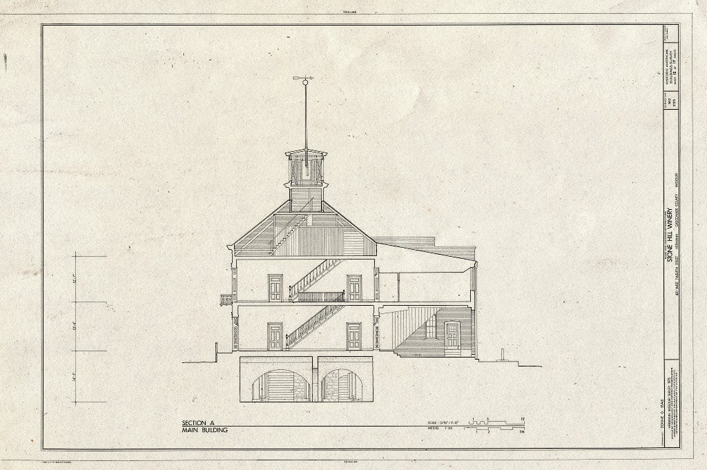 Blueprint HABS MO,37-Herm,23- (Sheet 12 of 17) - Stone Hill Winery, 401 West Twelfth Street, Hermann, Gasconade County, MO